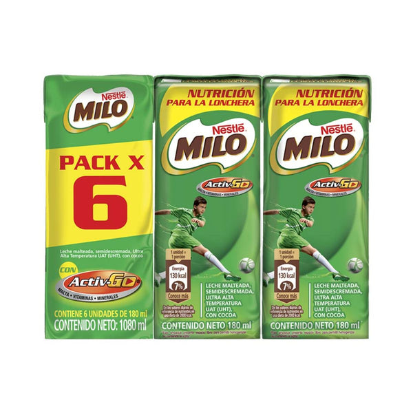 Nestle Milo Leche Malteada Semidescremada 180ml
