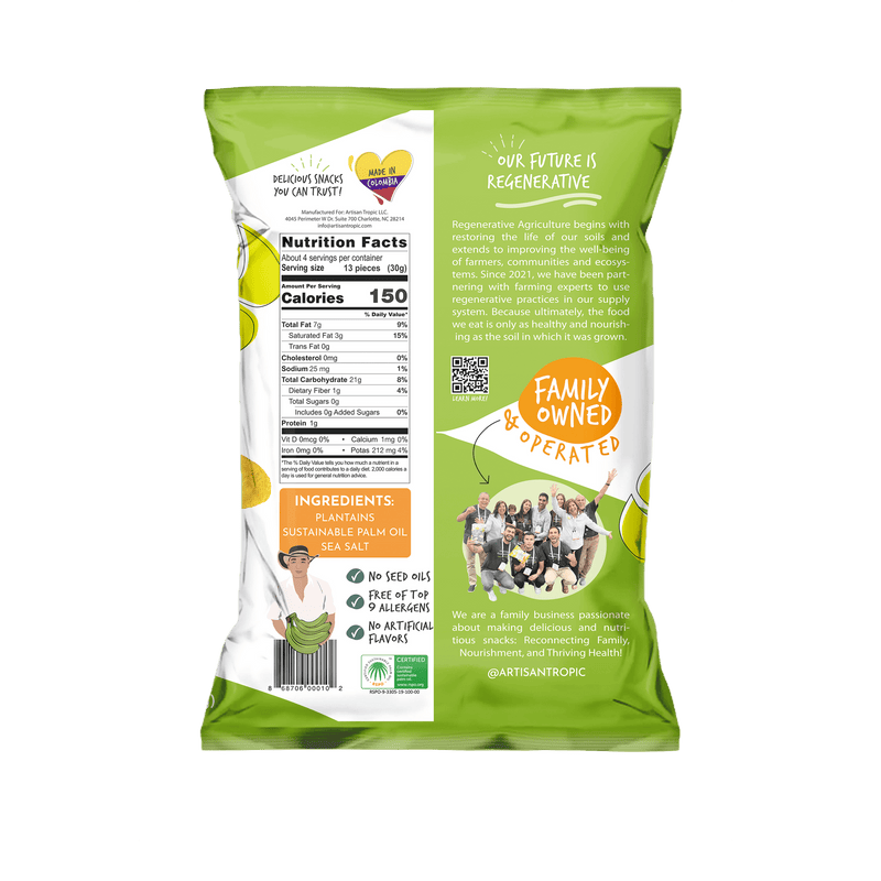 Artisan Tropic Plantain Strips Sea Salt 4.5oz