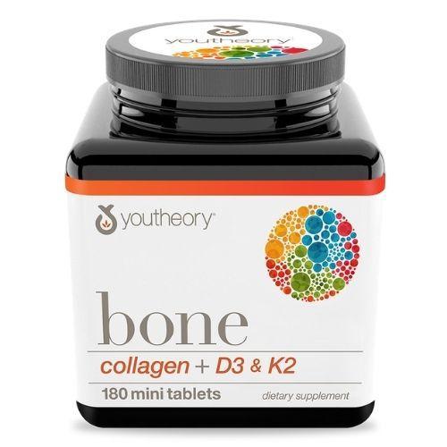 Youtheory Bone Collagen + D3 & K2 Tablets 180ct