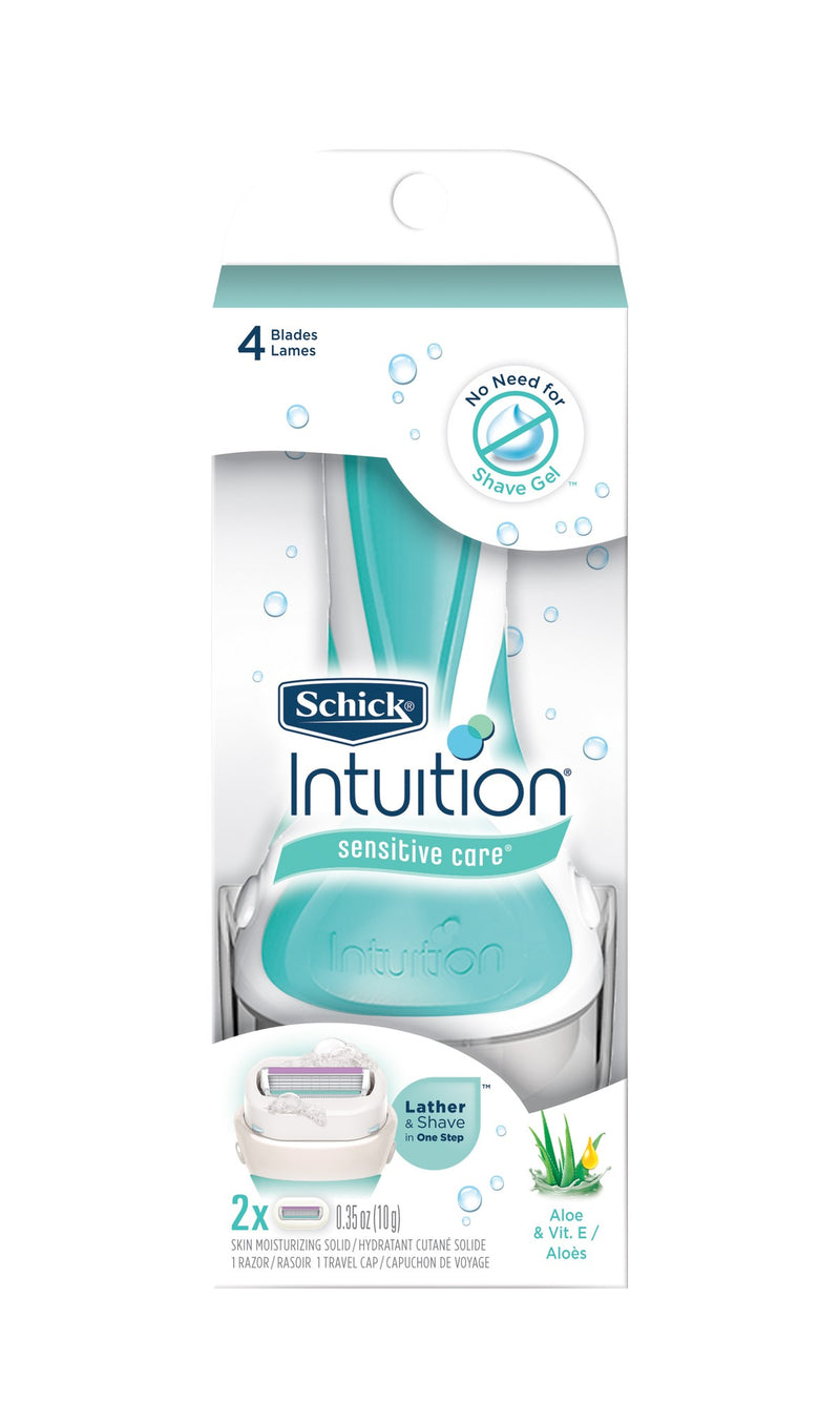 Schick Intuition Sensitive Care Razor With 2 Refill Cartridges