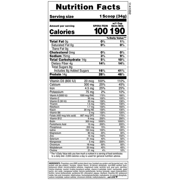 Nature's Plus Spirutein Original Vanilla 2.40lb