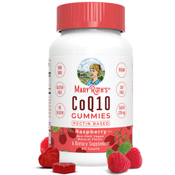 Mary Ruth's CoQ10 Gummies, Raspberry, 60 Gummies (60 mg per Gummy)