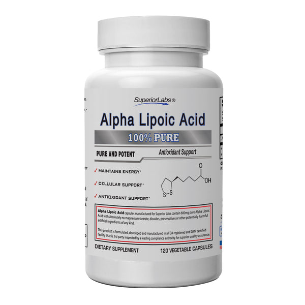 Superior Labs Alpha Lipoic Acid Powerful 600mg 120 Vegetable Capsules