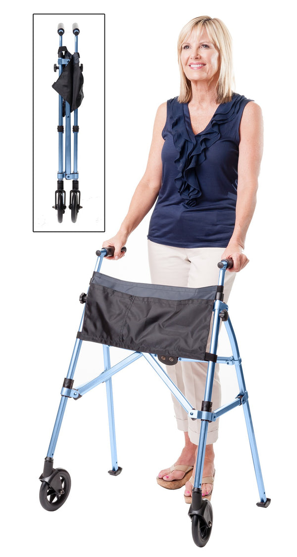 Stander EZ Fold and Go Walker 38in Cobalt Blue 4300