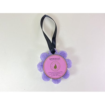 Spongelle Wild Flower Body Wash Infused Soap Sponge Purple French Lavender 3 oz (14+ Utilisations)