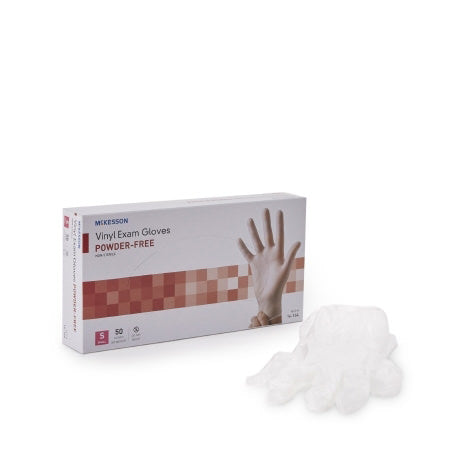 McKesson Vinyl Exam Gloves Small Clear Non-Sterile 14164 50ct