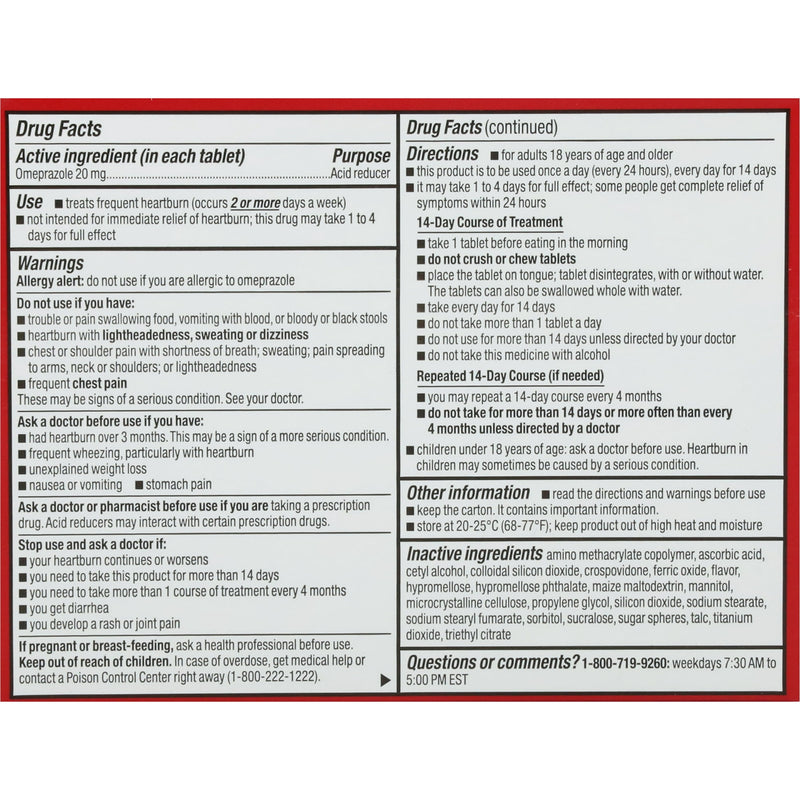 Leader Omeprazole Strawberry 14 Tablets