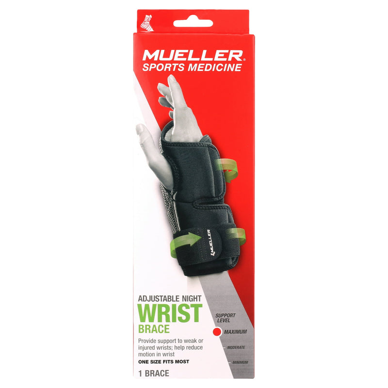 Mueller Adjustable Night Wrist Brace 6772 One Size Fits Most
