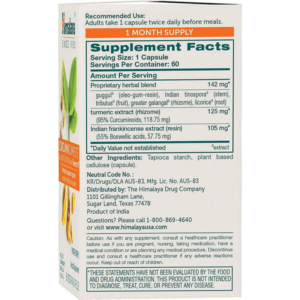 Himalaya Curcumina Cápsulas vegetales completas 60ct