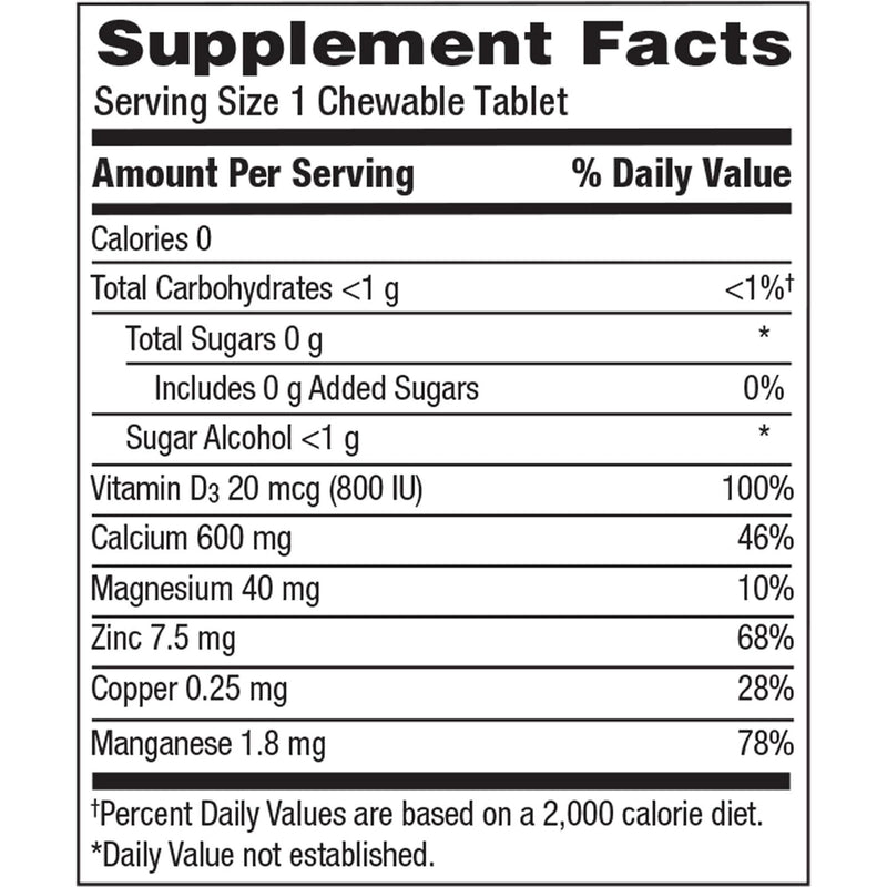 Caltrate 600+ D Plus Bone Chewable Tablets 90ct