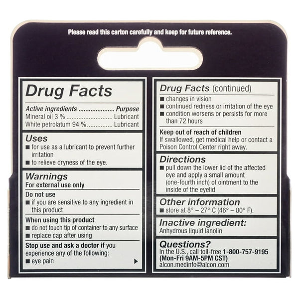 Genteal Tears Oinment Lubricant Eye 0.12Oz