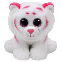 Ty Beanie Boos Tabor Pink & White Tiger Plush 6"