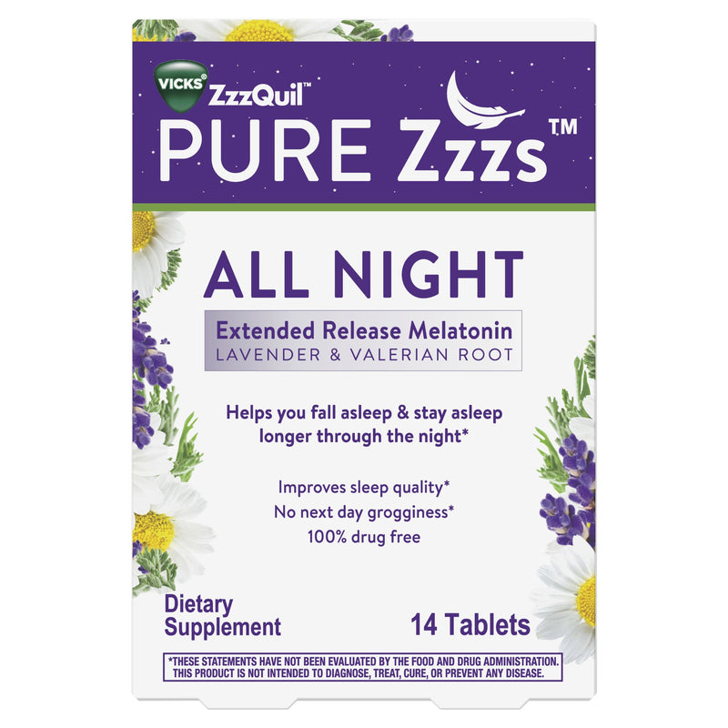 Vicks Pure Zzzs Melatonin Sleep Aid 14 Tablets