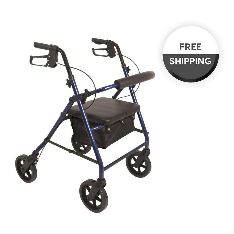 RLA8BL Rollator Aluminum 8 in. Wheel, Blue