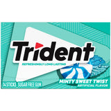 Trident Minty Sweet Twist Gum - Sugar Free, 14 Ct