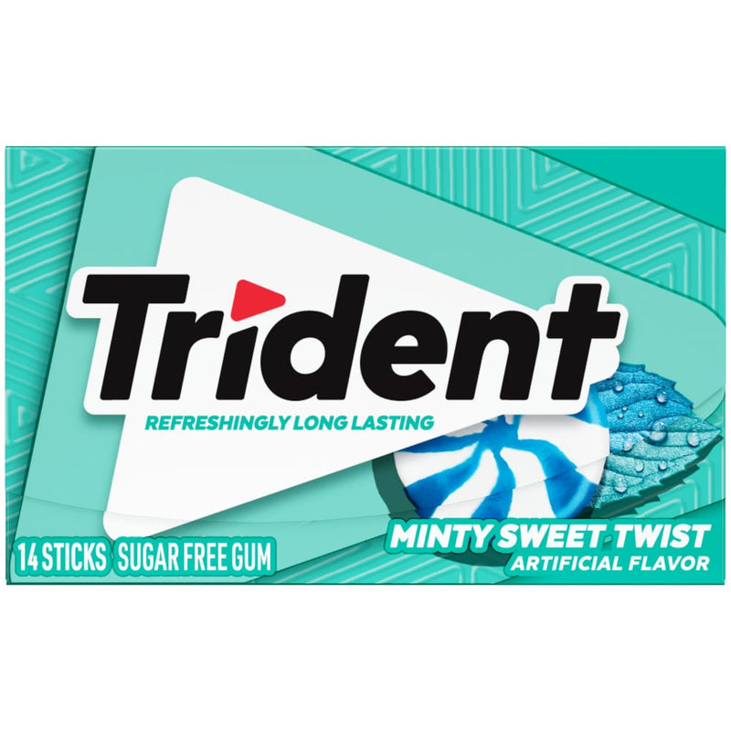 Trident Minty Sweet Twist Gum - Sugar Free, 14 Ct