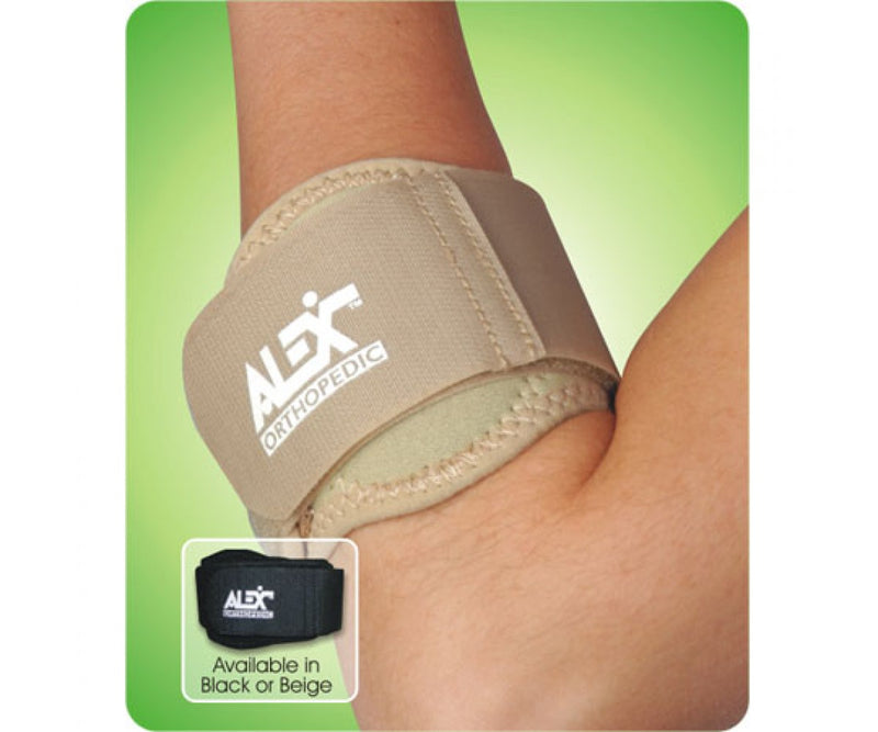 Alex Orthopedic Tennis Elbow Strap with Gel Pad, Beige