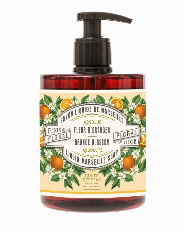 Panier Des Sens Orange Blossom Foaming Liquid Marseille Soap, Hand Wash Savon De Marseille Made in France 16.9 oz