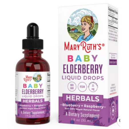 Mary Ruth's Organics Liquid Toddler Vegan Elderberry Drops - 1 fl oz