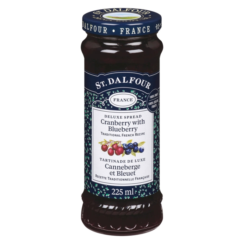 St. Dalfour Deluxe Cranberry Blueberry Fruit Spread, 225 ml