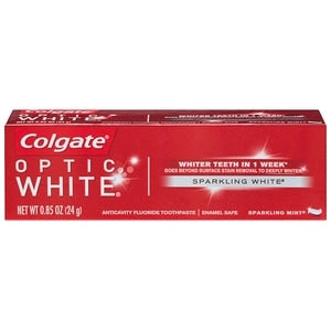 Colgate Optic White Advanced Teeth Whitening Toothpaste, Sparkling White,  0.75 oz
