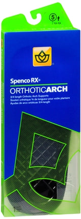Spenco RX 3/4 Length Arch Support Insoles, Size 5