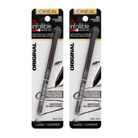 L'Oreal Paris Infallible 16HR Eyeliner, 581 Black Brown