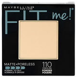 Maybelline Fit Me Matte + Poreless Pressed Powder, 110 Porcelain, 0.29 oz