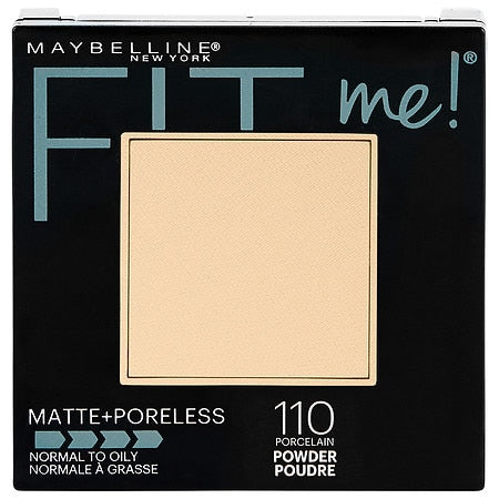 Maybelline Fit Me Matte + Poreless Pressed Powder, 110 Porcelain, 0.29 oz
