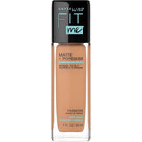 Maybelline Fit Me Matte + Poreless Liquid Foundation, Warm Honey, 1 fl oz