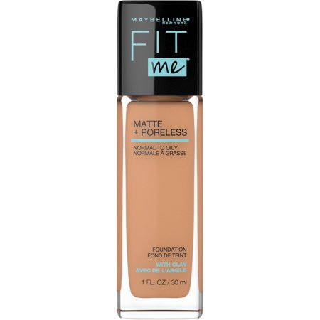 Maybelline Fit Me Matte + Poreless Liquid Foundation, Warm Honey, 1 fl oz