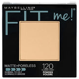 Maybelline Fit Me Matte + Poreless Pressed Powder, 120 Classic Ivory, 0.29 oz
