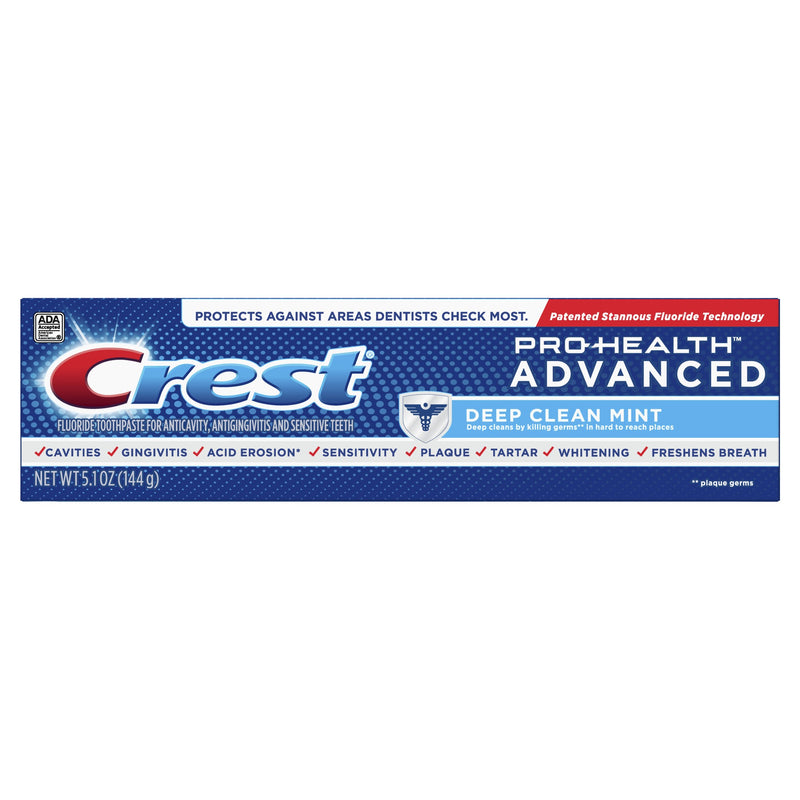 Crest Pro-Health Advanced Fluoride Toothpaste, Deep Clean Mint, 5.1 OZ