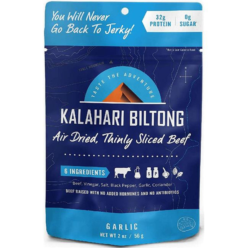 Kalahari Biltong Air-Dried Thinly Sliced Beef Garlic 2 Oz