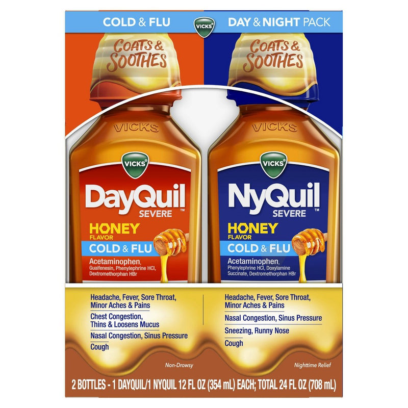 Vicks DayQuil & NyQuil Severe Honey Cold Relief