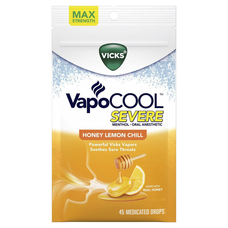Vicks VapoCOOL Severe Honey Lemon Cough Drops