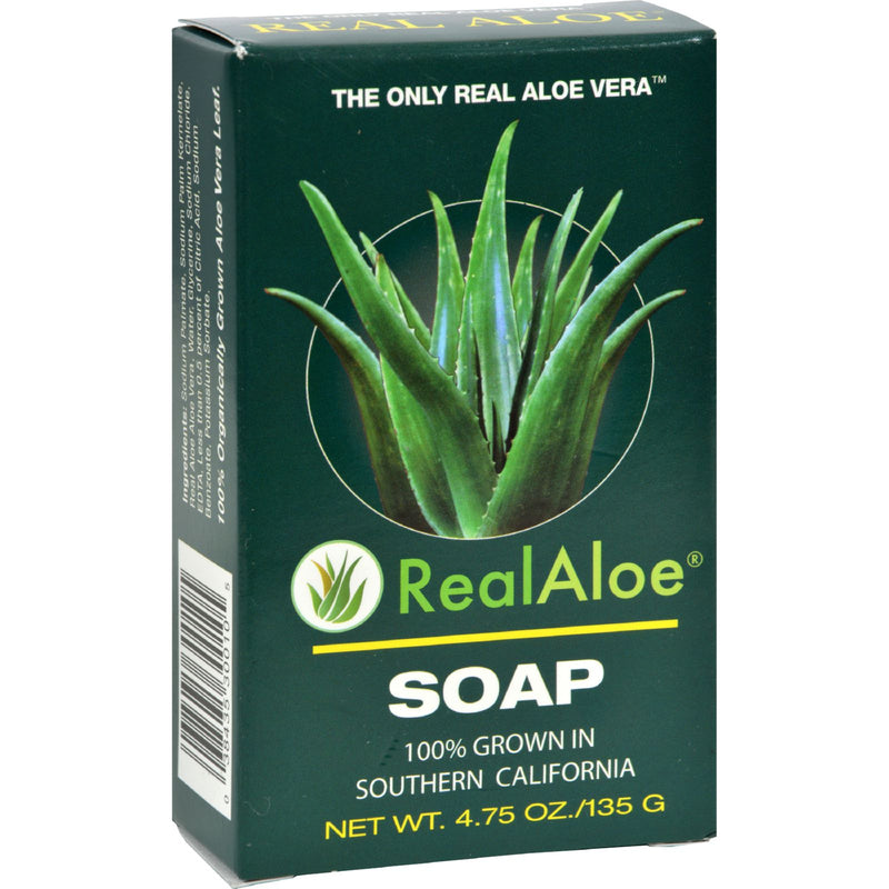 Real Aloe Aloe Vera Soap Bar, 4.75 oz