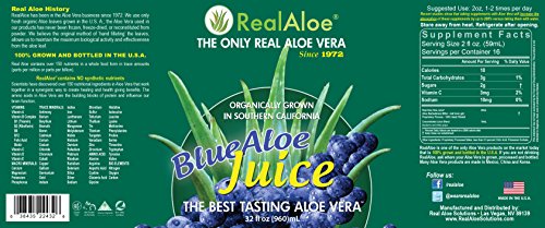 Real Aloe BlueAloe Juice, 32 fl oz