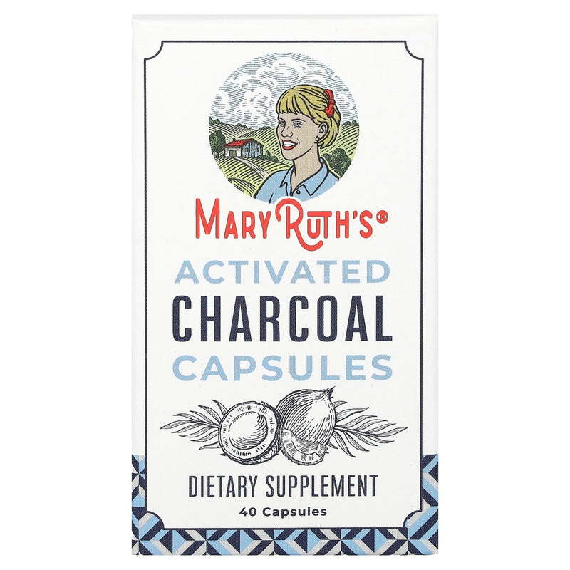 Mary Ruth's Organics Activated Charcoal 40 Capsules