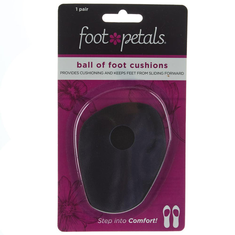 Foot Petals Fancy Feet Ball Of Foot Cushions Black 1 Pair