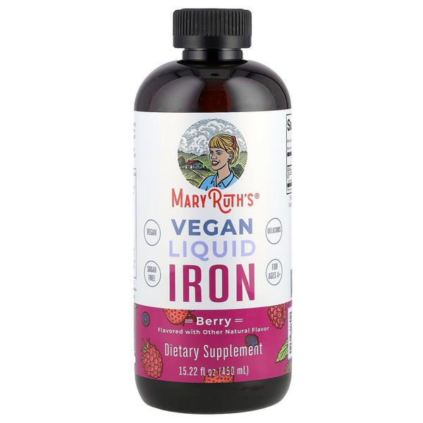 Mary Ruth's Vegan Liquid Iron Supplement Berry 15.2 fl oz