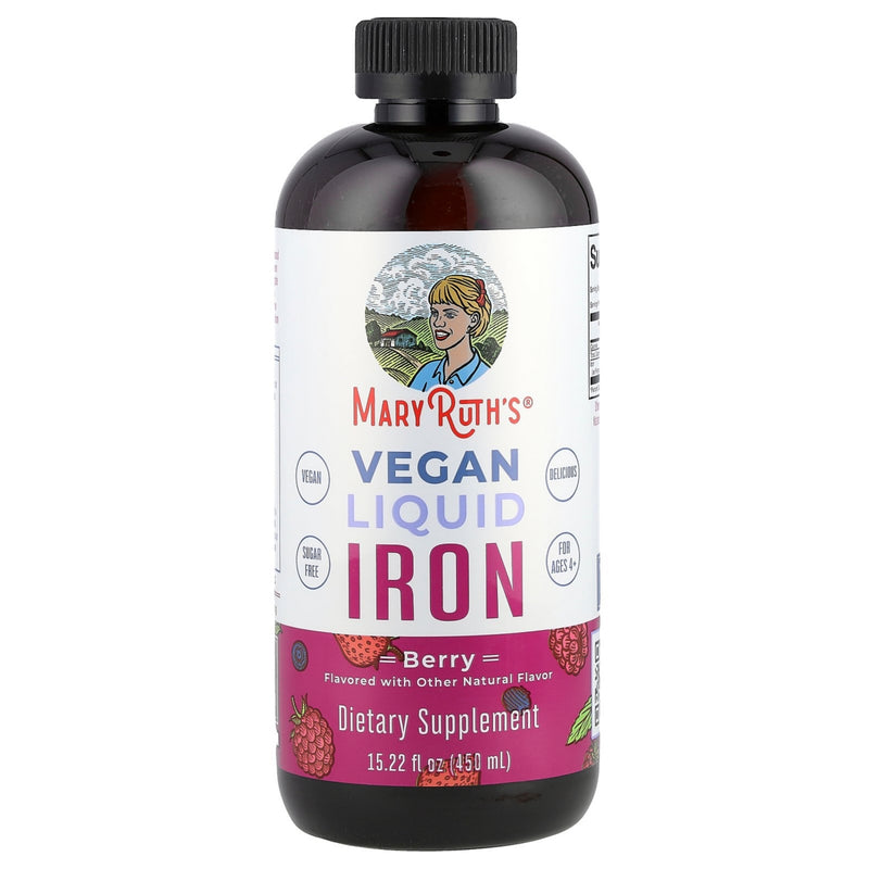 Mary Ruth's Vegan Liquid Iron Supplement Berry 15.2 fl oz