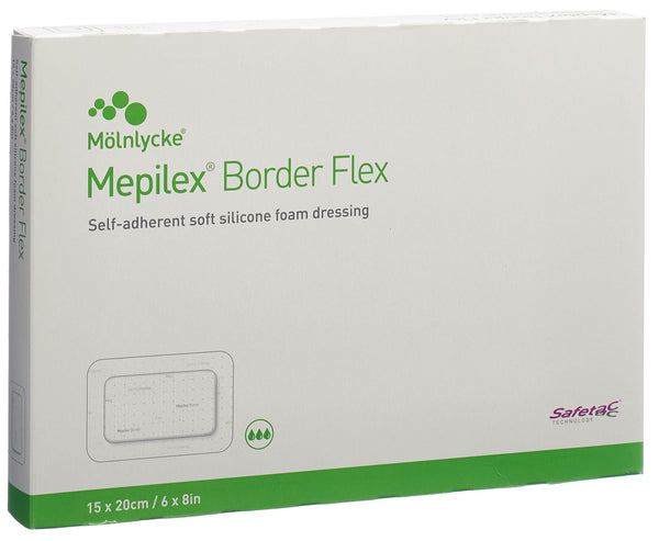 Molnlycke Mepilex Border Flex Silicone Dressing 6" x 8"  (5 Stück)