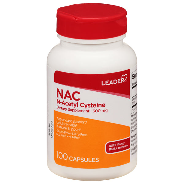 Leader N Acetyl Cystein Dietary Supplement 600mg Capsules