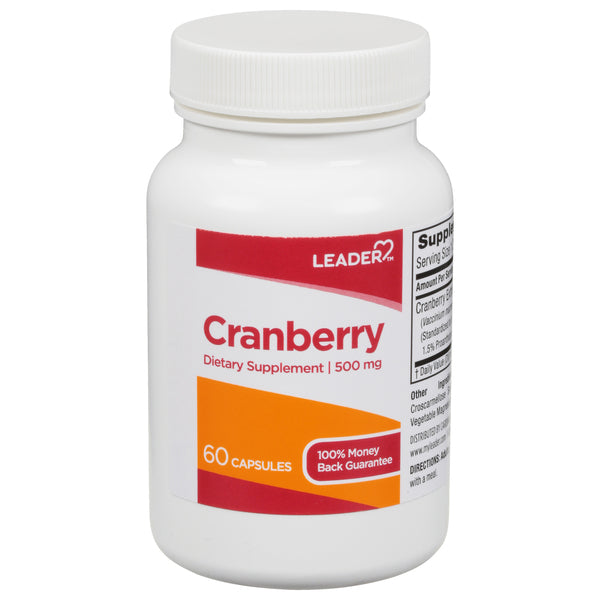 Leader, Cranberry, 500mg, Capsules