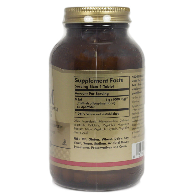 Solgar MSM 1000mg Tablets 120ct