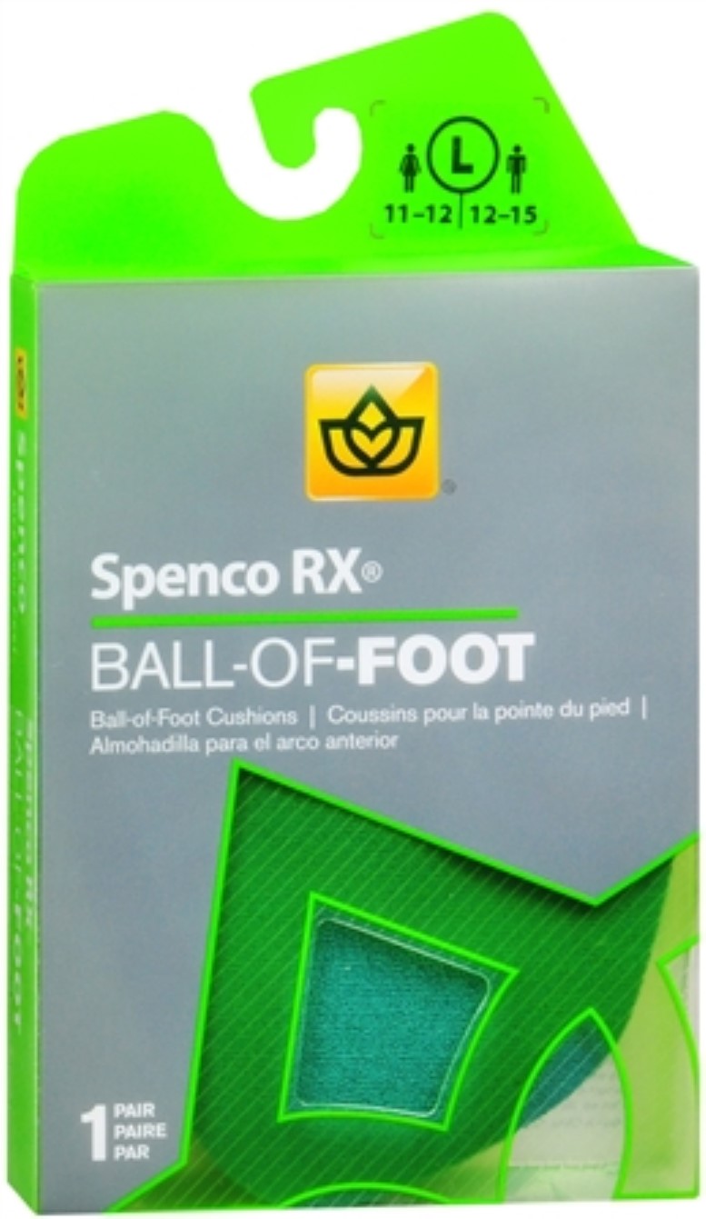Implus RX Ball of Foot Cushions, Large (Women's 11-12 / Men's 12-15), 1 Pair