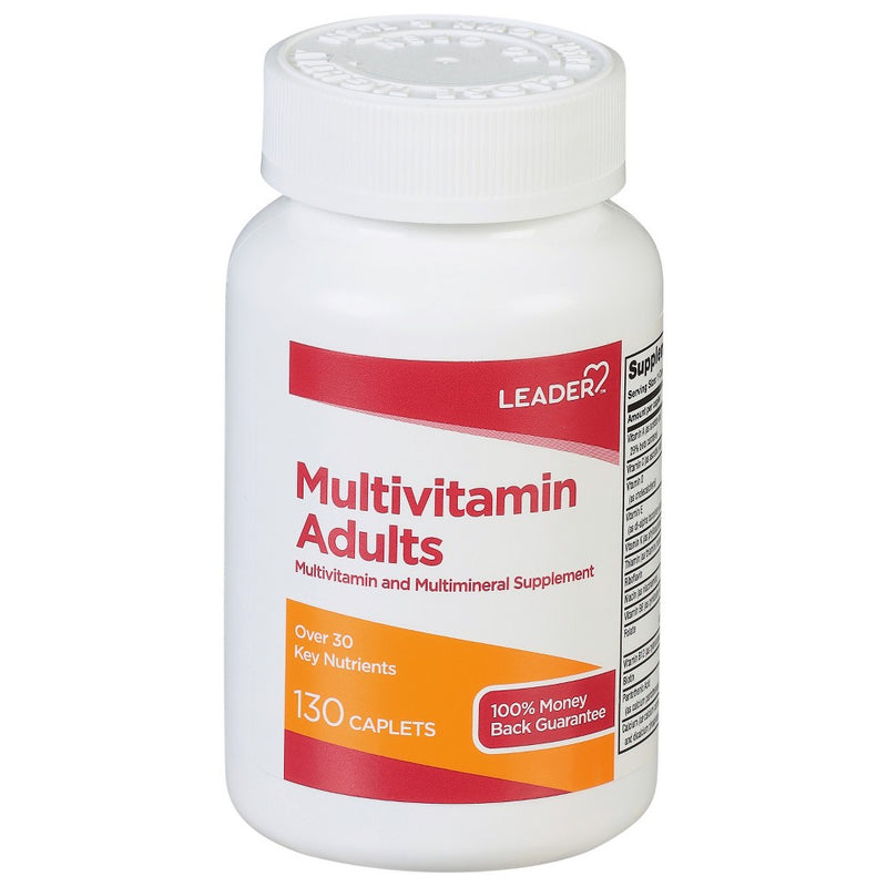 Leader Multivitamin Adults Caplets, 130 Count