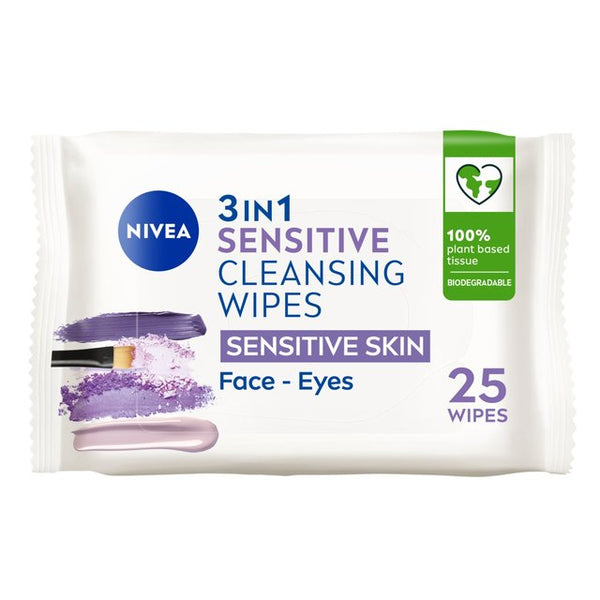 Nivea Biodegradable Cleansing Wipes Sensitive Skin 25 ct