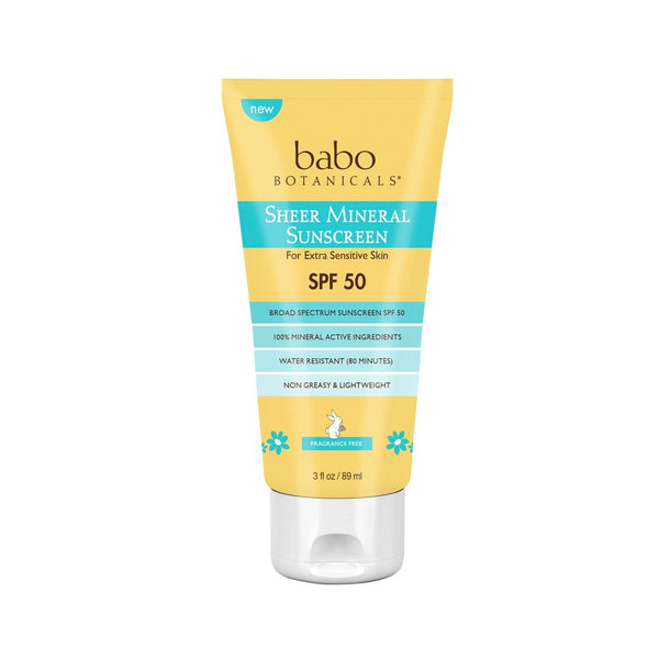 Babo Botanicals Gentle Sunscreen Lotion SPF 50, 3 Oz